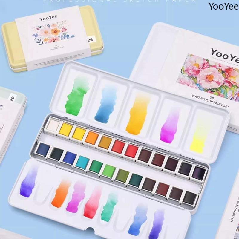 Watercolor Paint Set Solid Pigment - YooYee Set di colori ad acquerello