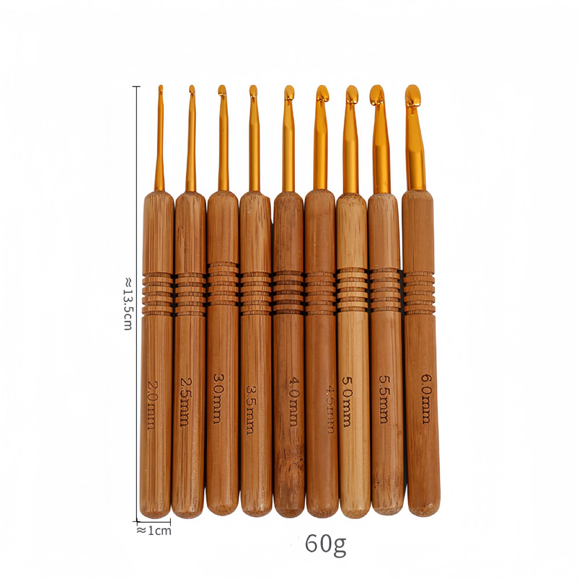 Wooden Crochet Hooks Ergonomic Handle - 1 pz. uncinetti con manico in