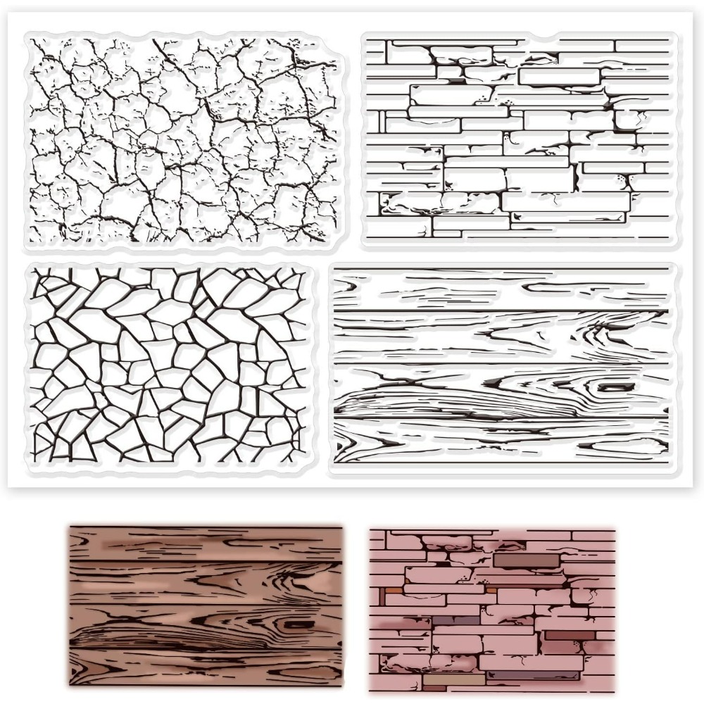 Clear Silicone Stamps For Card Making - Sfondo texture Timbri trasparenti in silicone