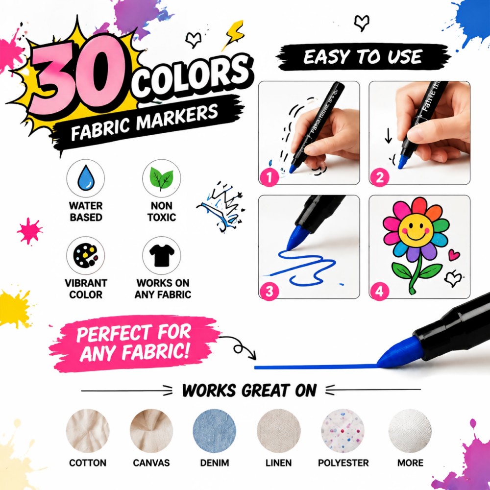 Set di pennarelli per tessuti  - Painting Supplies recensione e prezzo