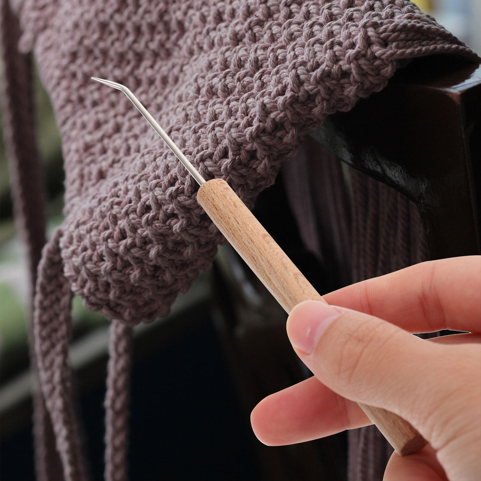 Uncinetti con manico in legno, - Wooden Crochet Hooks Ergonomic Handle recensione e prezzo