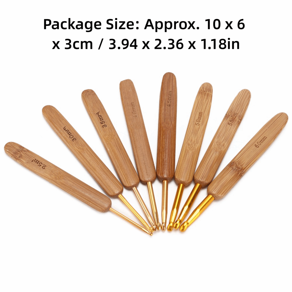 Set di 8 uncinetti da uncinett - Wooden Crochet Hooks Ergonomic Handle recensione e prezzo