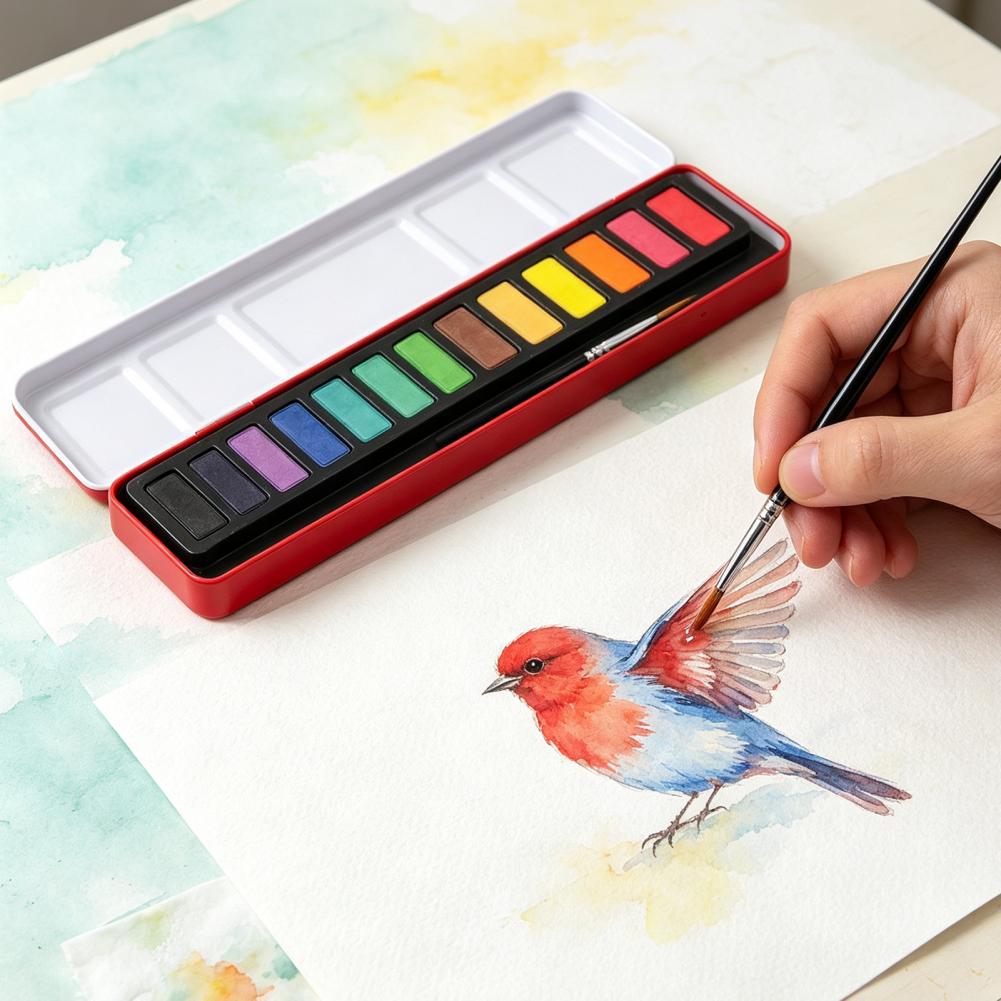 Set di colori ad acquerello po - Watercolor Paint Set Solid Pigment recensione e prezzo