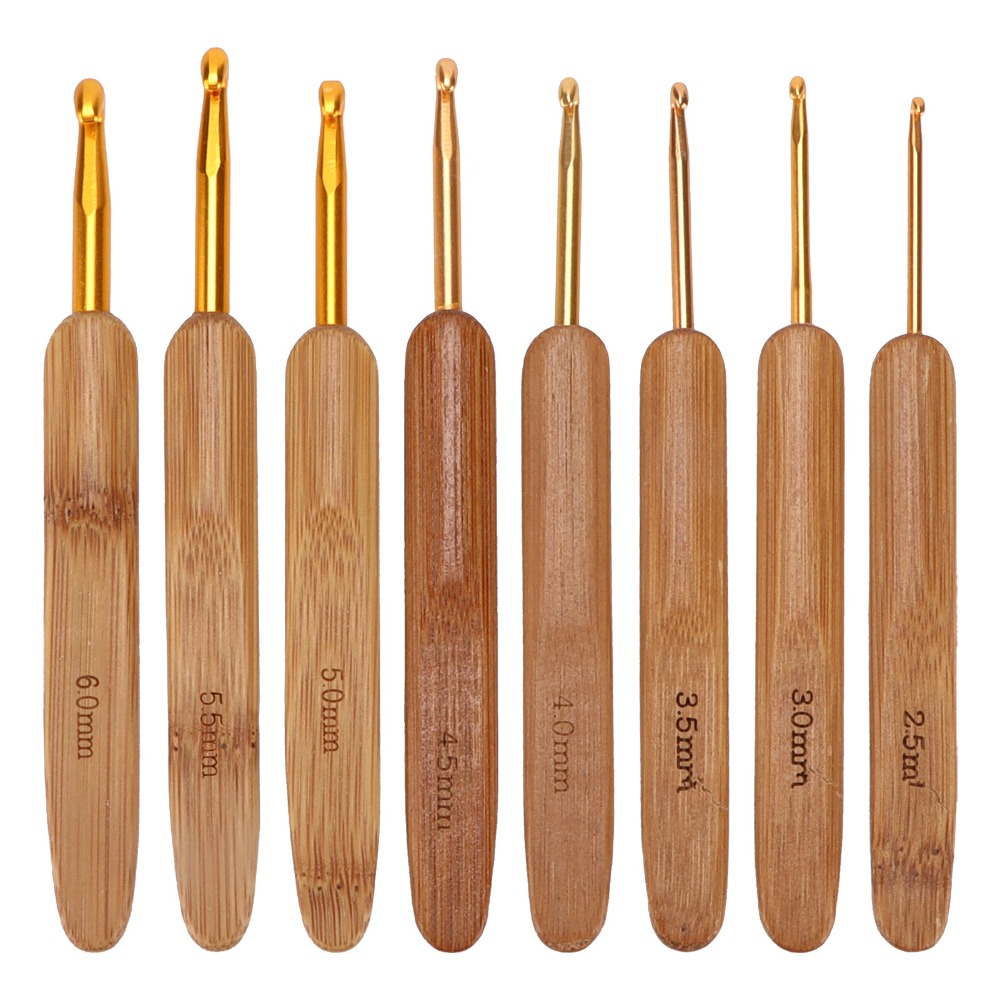 Set di 8 uncinetti ergonomici  - Wooden Crochet Hooks Ergonomic Handle recensione e prezzo